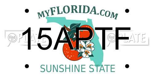15APTF Florida License Plate