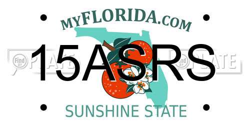 15ASRS Florida License Plate