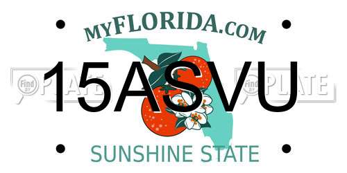 15ASVU Florida License Plate