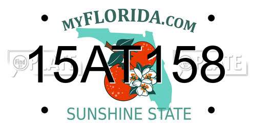 15AT158 Florida License Plate