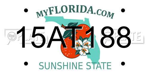 15AT188 Florida License Plate