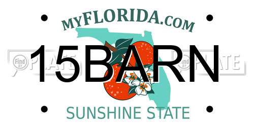 15BARN Florida License Plate