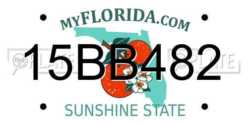 15BB482 Florida License Plate