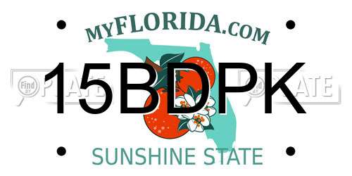 15BDPK Florida License Plate