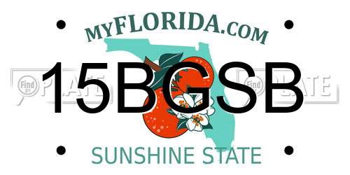 15BGSB Florida License Plate