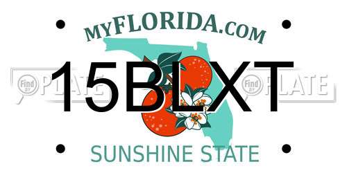 15BLXT Florida License Plate
