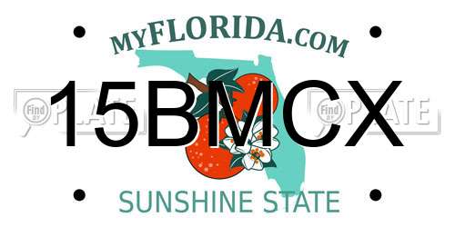 15BMCX Florida License Plate