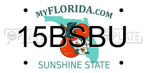 15BSBU Florida License Plate