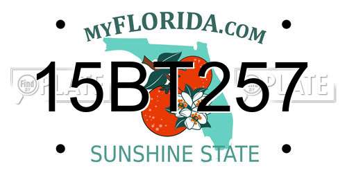 15BT257 Florida License Plate