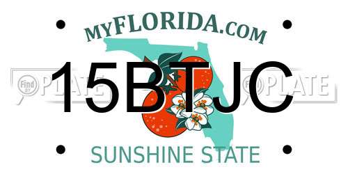 15BTJC Florida License Plate