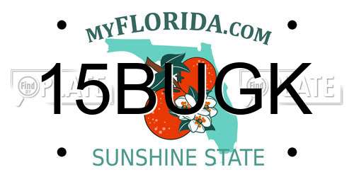 15BUGK Florida License Plate