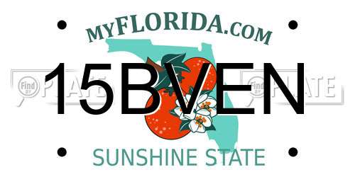 15BVEN Florida License Plate
