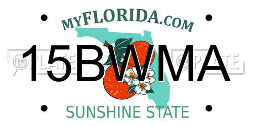 15BWMA Florida License Plate