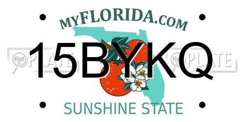 15BYKQ Florida License Plate