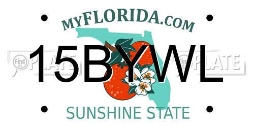 15BYWL Florida License Plate