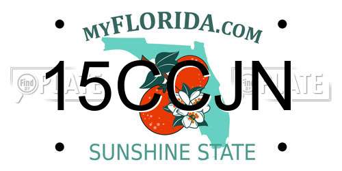 15CCJN Florida License Plate