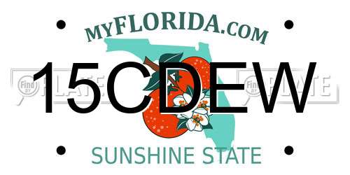 15CDEW Florida License Plate
