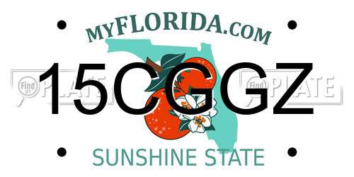 15CGGZ Florida License Plate