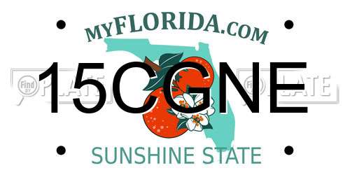 15CGNE Florida License Plate