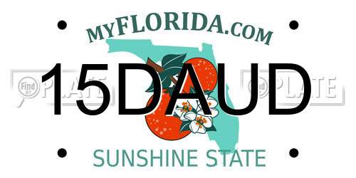 15DAUD Florida License Plate