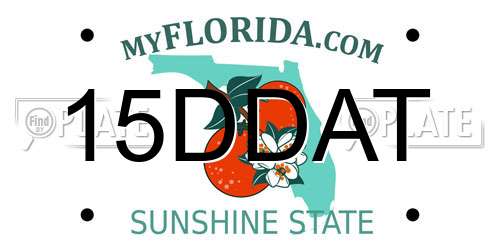 15DDAT Florida License Plate