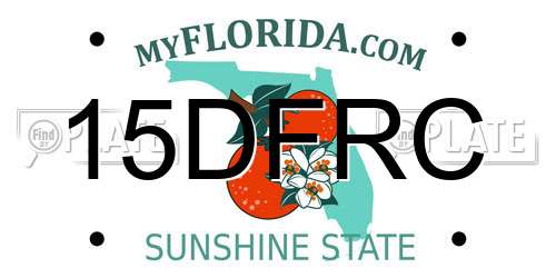 15DFRC Florida License Plate