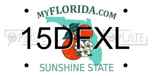 15DFXL Florida License Plate