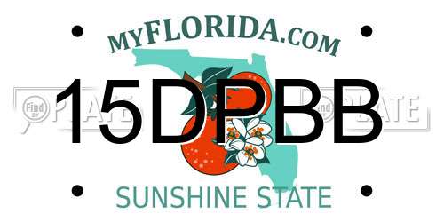 15DPBB Florida License Plate