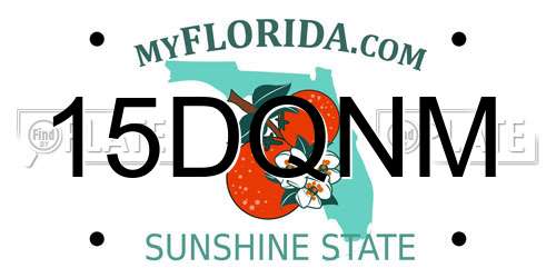 15DQNM Florida License Plate