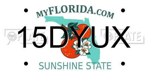 15DYUX Florida License Plate