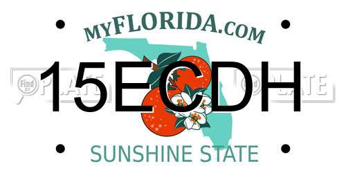 15ECDH Florida License Plate
