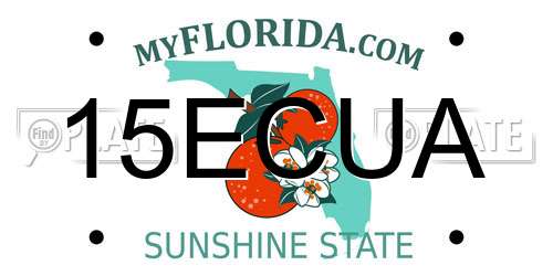 15ECUA Florida License Plate