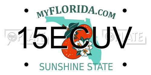 15ECUV Florida License Plate