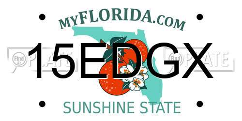 15EDGX Florida License Plate