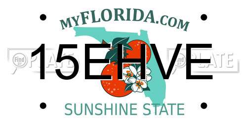 15EHVE Florida License Plate