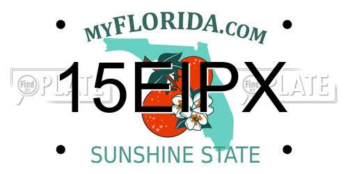 15EIPX Florida License Plate