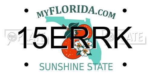 15ERRK Florida License Plate