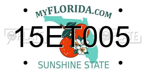 15ET005 Florida License Plate