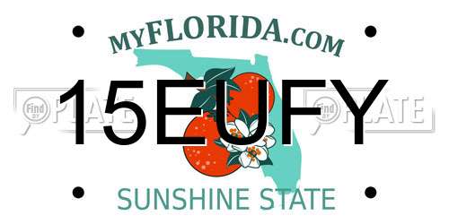 15EUFY Florida License Plate