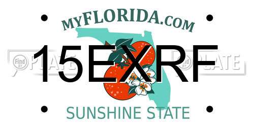 15EXRF Florida License Plate