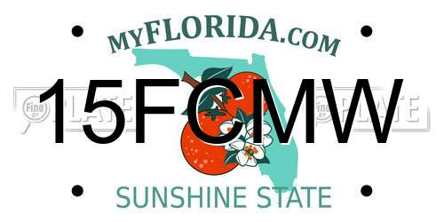 15FCMW Florida License Plate
