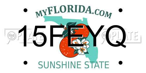 15FEYQ Florida License Plate