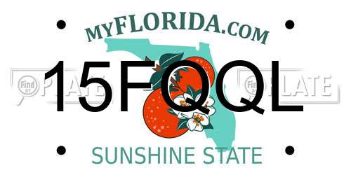 15FQQL Florida License Plate