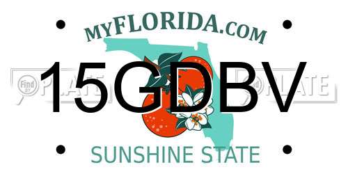 15GDBV Florida License Plate