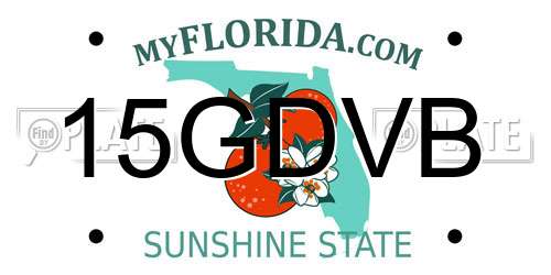 15GDVB Florida License Plate