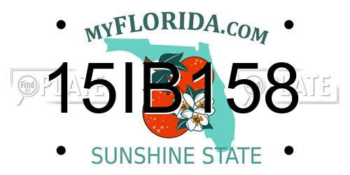 15IB158 Florida License Plate