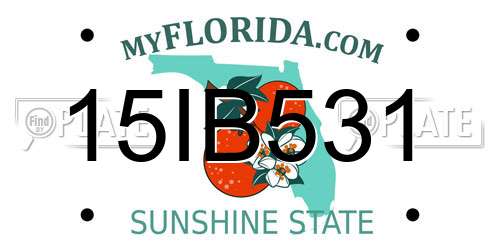 15IB531 Florida License Plate