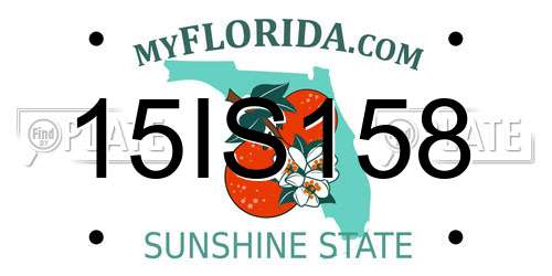 15IS158 Florida License Plate
