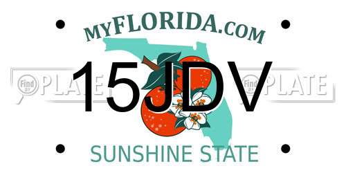 15JDV Florida License Plate