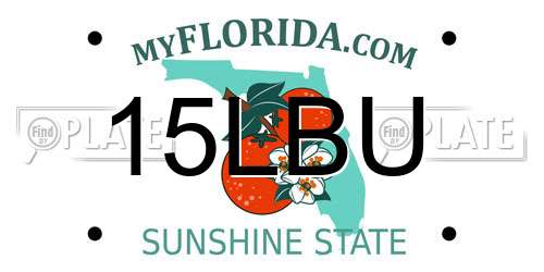 15LBU Florida License Plate
